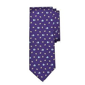 Football Print Tie - Purple